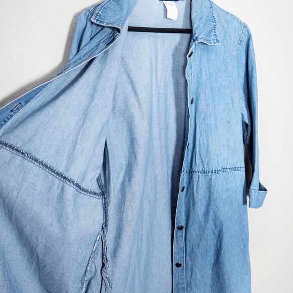 Lord Isaacs Women’s Dress Prairie Western Revival Denim Button Front Cotton L - Picture 6 of 11